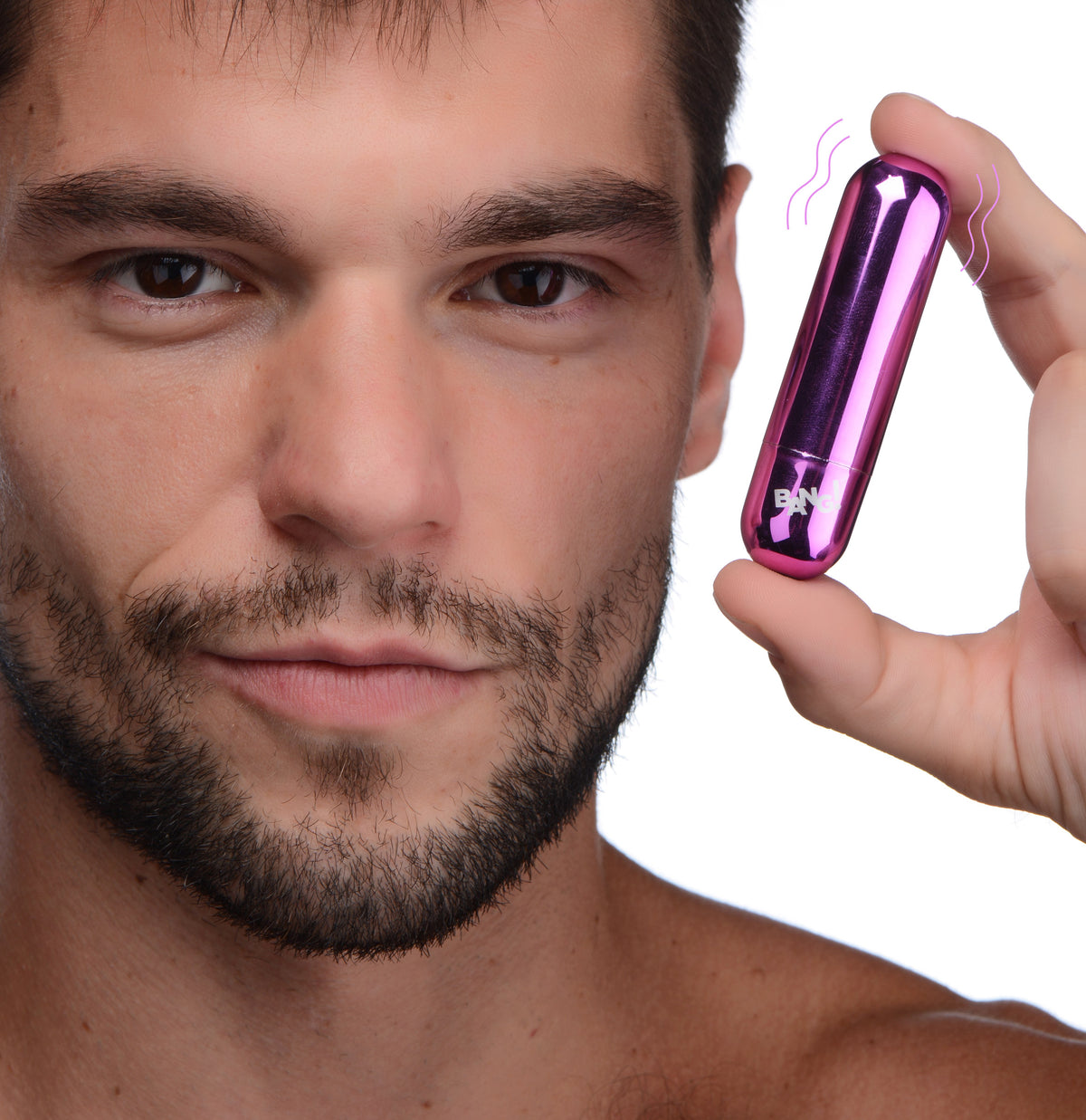 Bang! 10X Rechargeable Vibrating Metallic Bullet-Purple