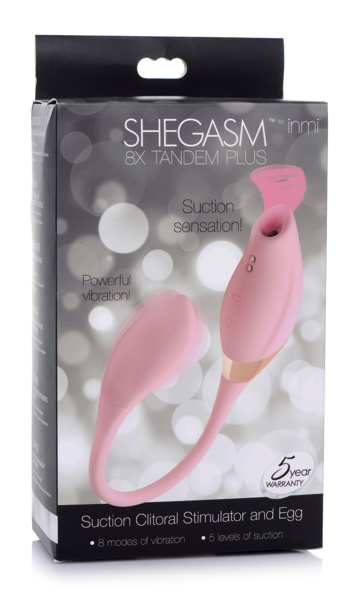 Shegasm 8x Tandem Plus Suction Clitoral Stimulator & Vibrating Egg