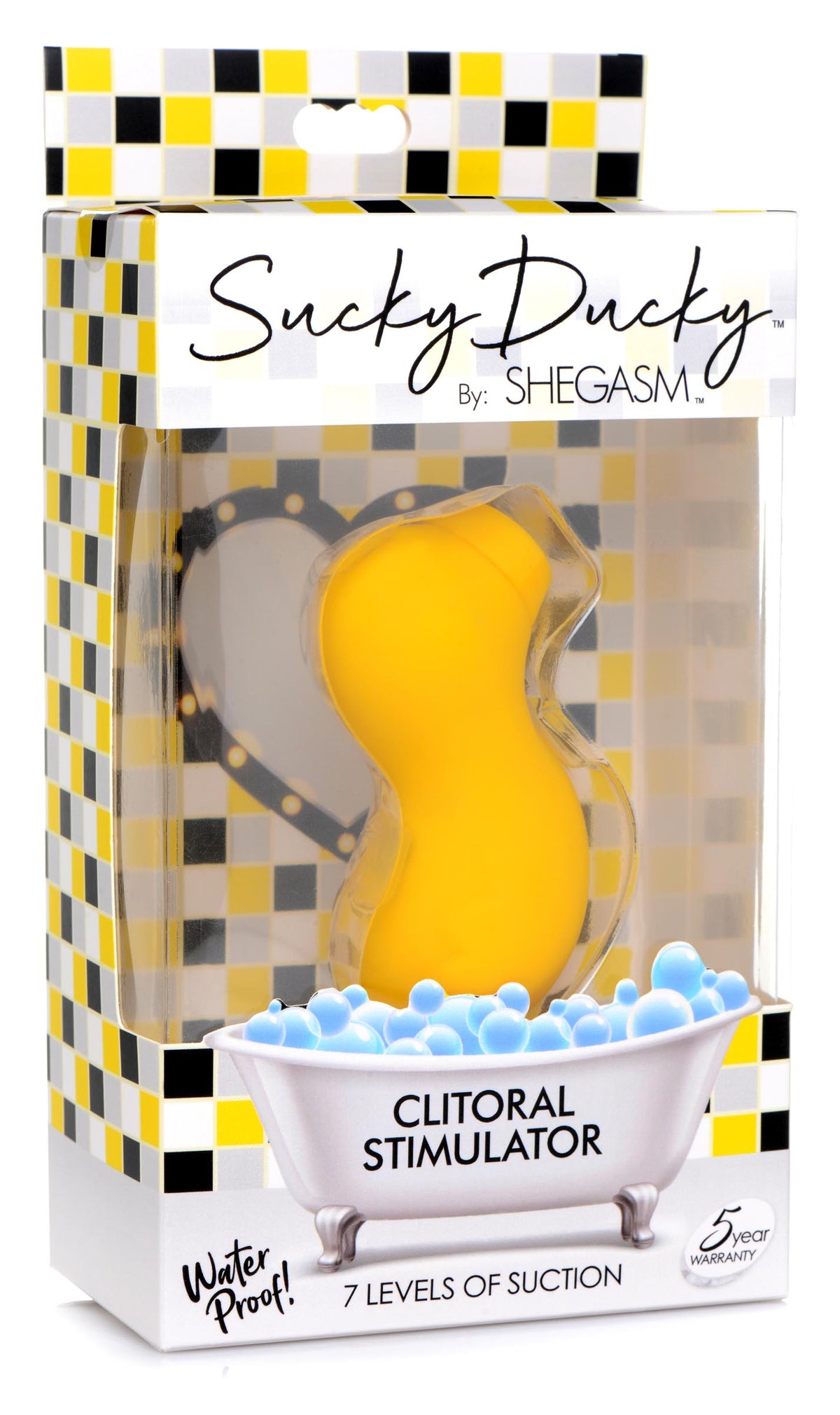 Shegasm Sucky Ducky 7x Clitoral Stimulator-Yellow