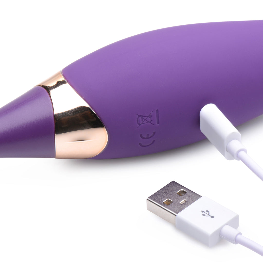 Pulsing G-spot Pinpoint Silicone Vibrator with Attachments