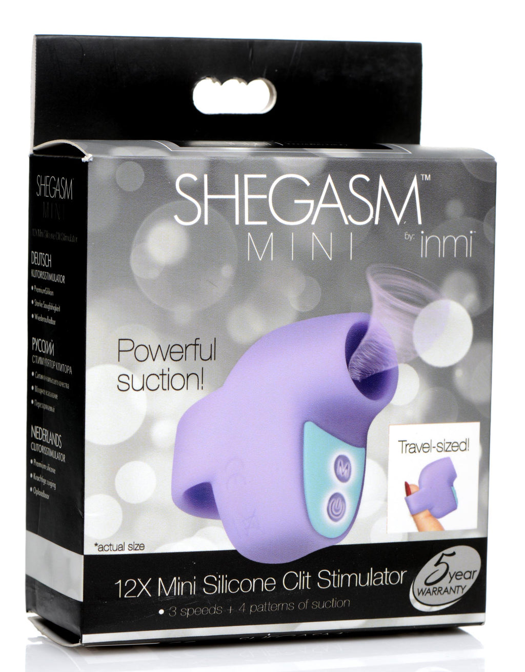 Shegasm Mini 12X Mini Silicone Clit Stimulator-Purple
