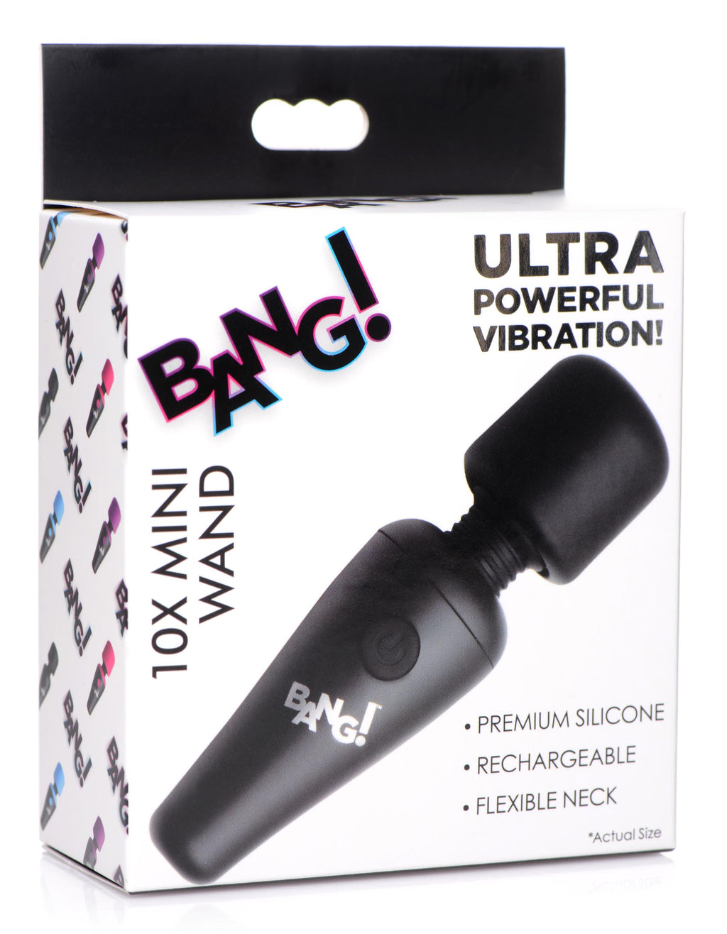 Bang! 10X Vibrating Mini Silicone Wand-Black