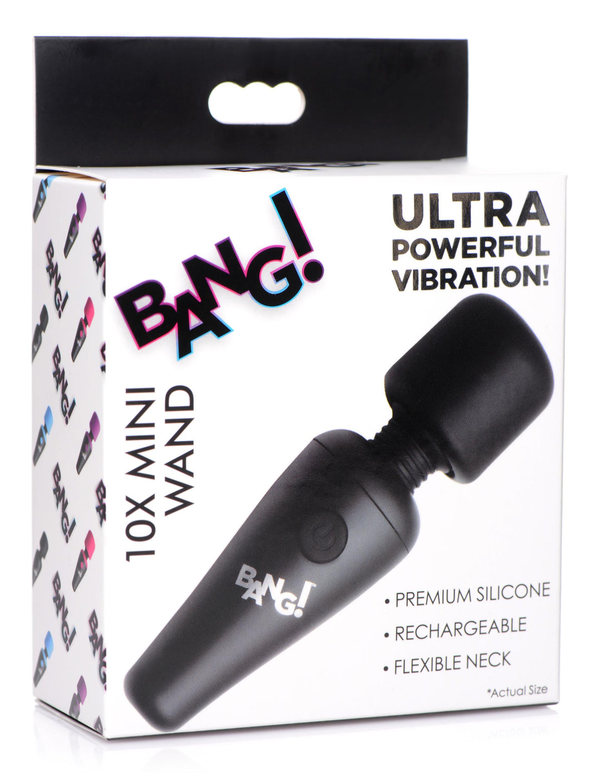 Bang! 10X Vibrating Mini Silicone Wand-Black