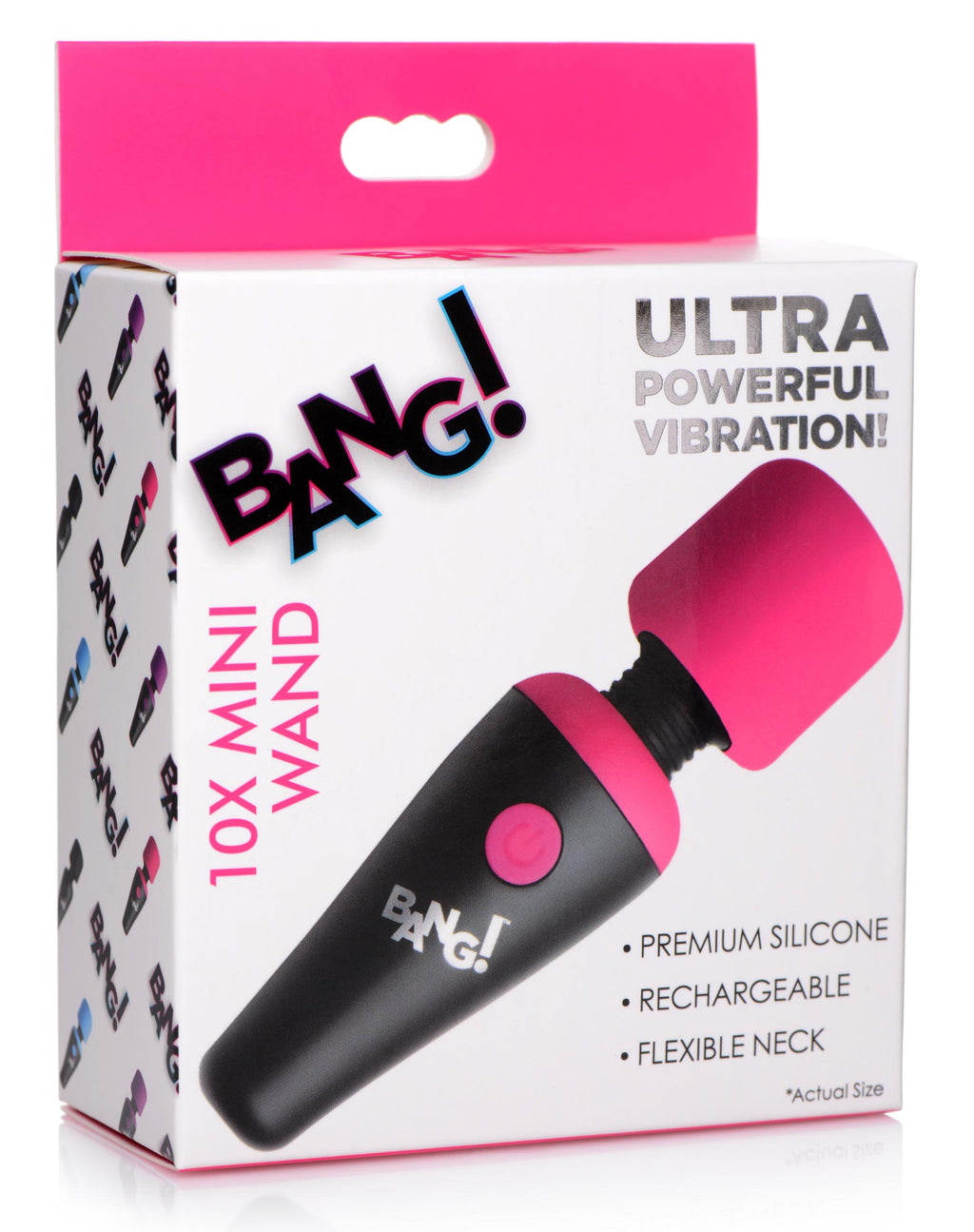 Bang! 10X Vibrating Mini Silicone Wand-Pink