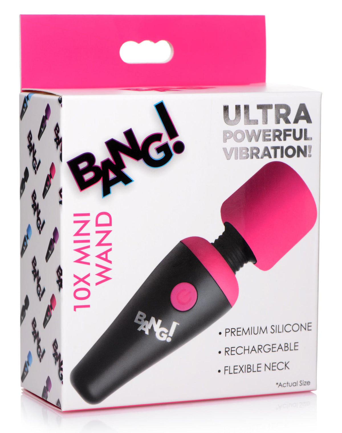Bang! 10X Vibrating Mini Silicone Wand-Pink