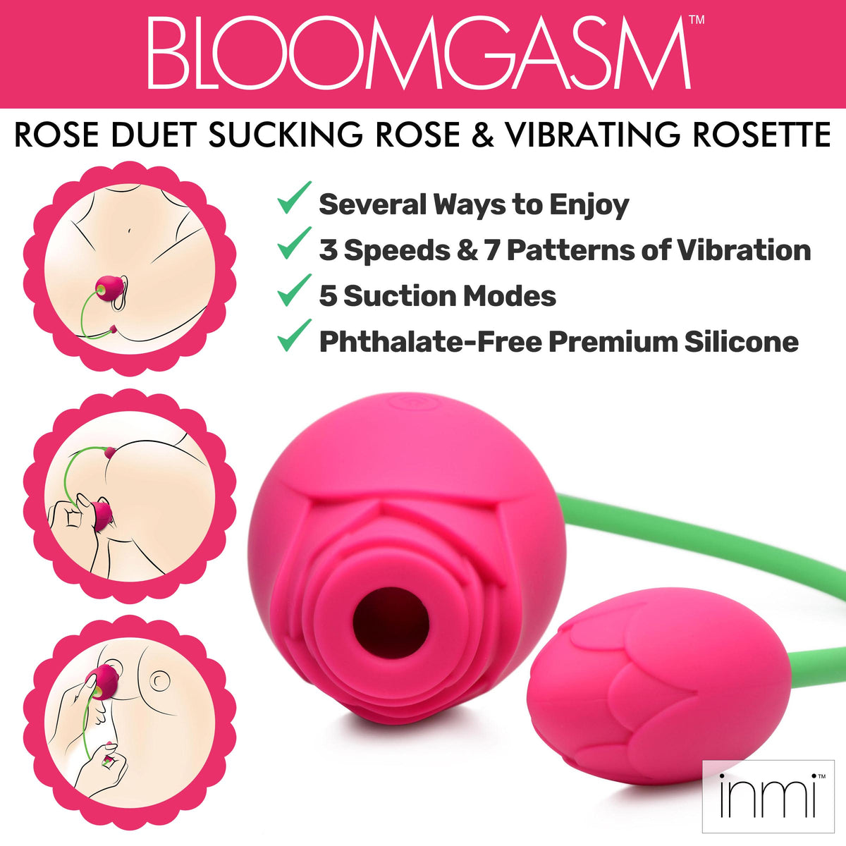Bloomgasm Silicone 15x Sucking & Vibrating Rose