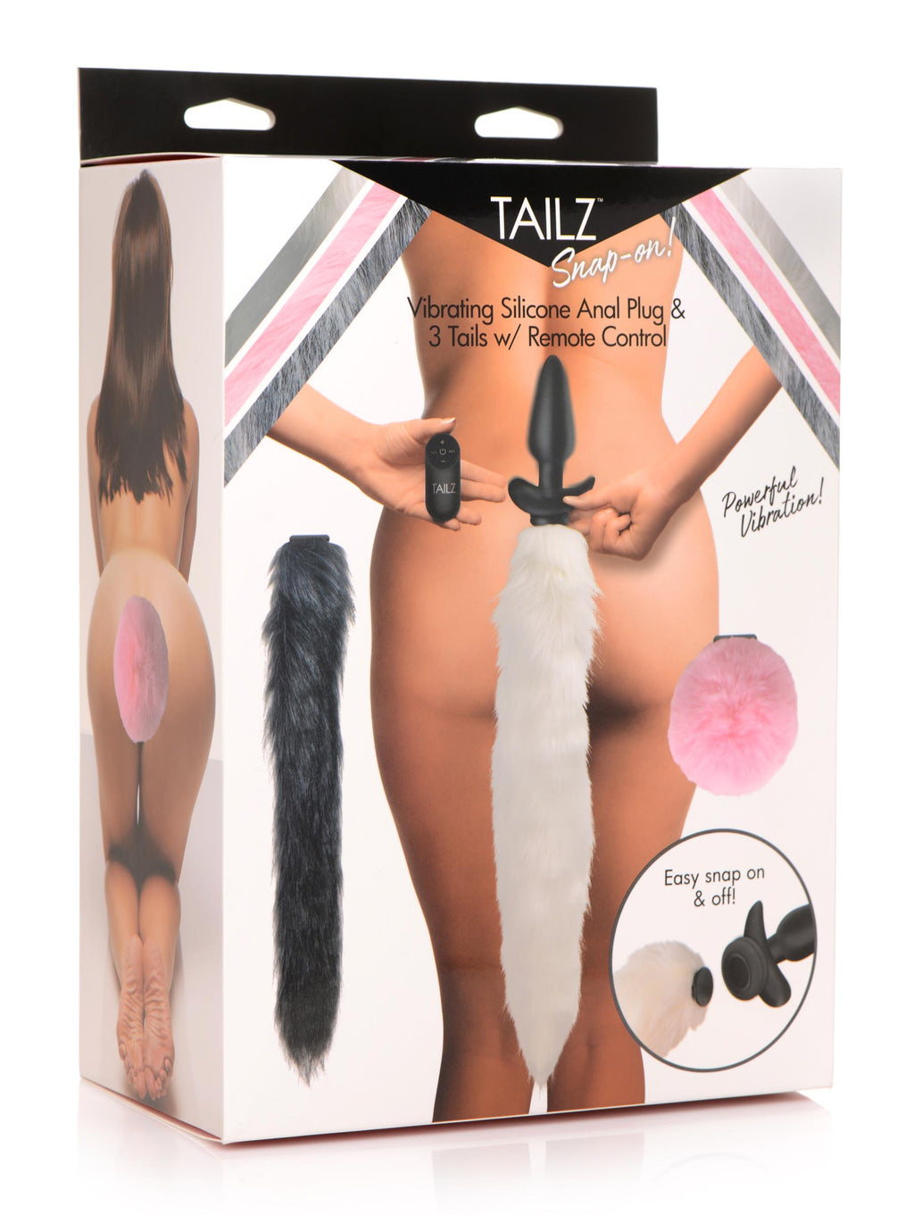 Tailz Vibrating Anal Plug & 3 Tails with Remote Control