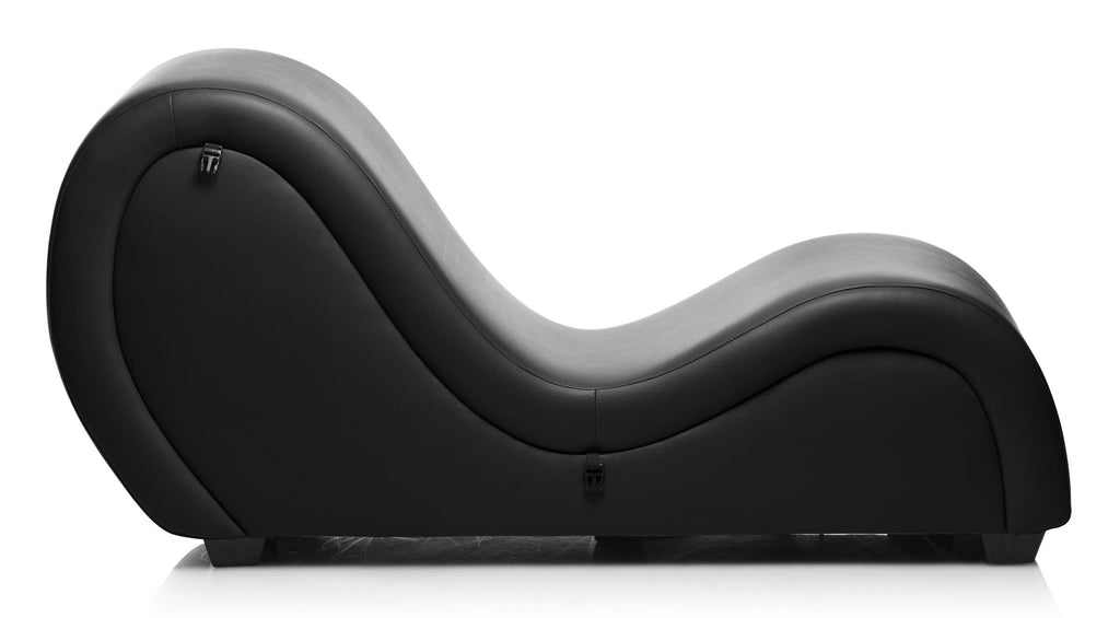Kinky Couch Sex Chaise Lounge with Love Pillows - Black