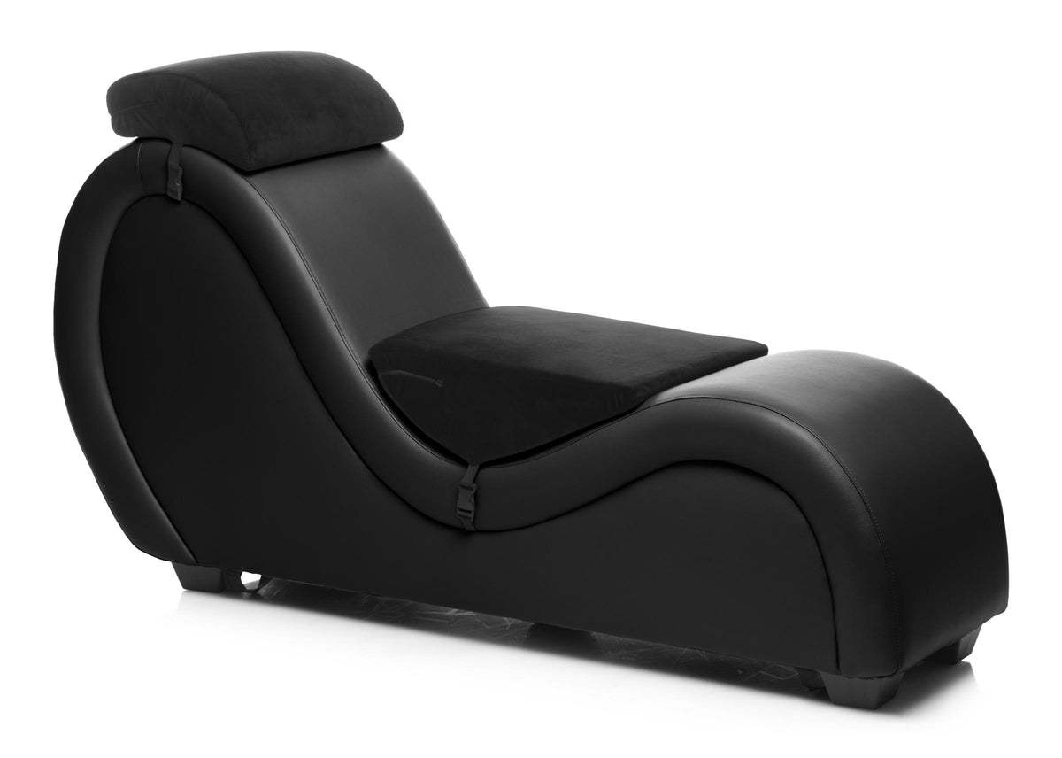 Kinky Couch Sex Chaise Lounge with Love Pillows - Black