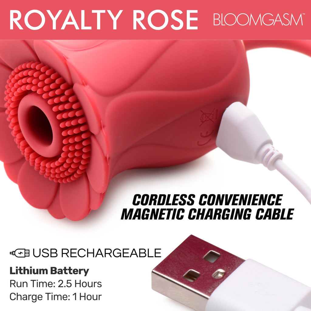Bloomgasm Royalty Rose Textured Suction Clit Stimulator