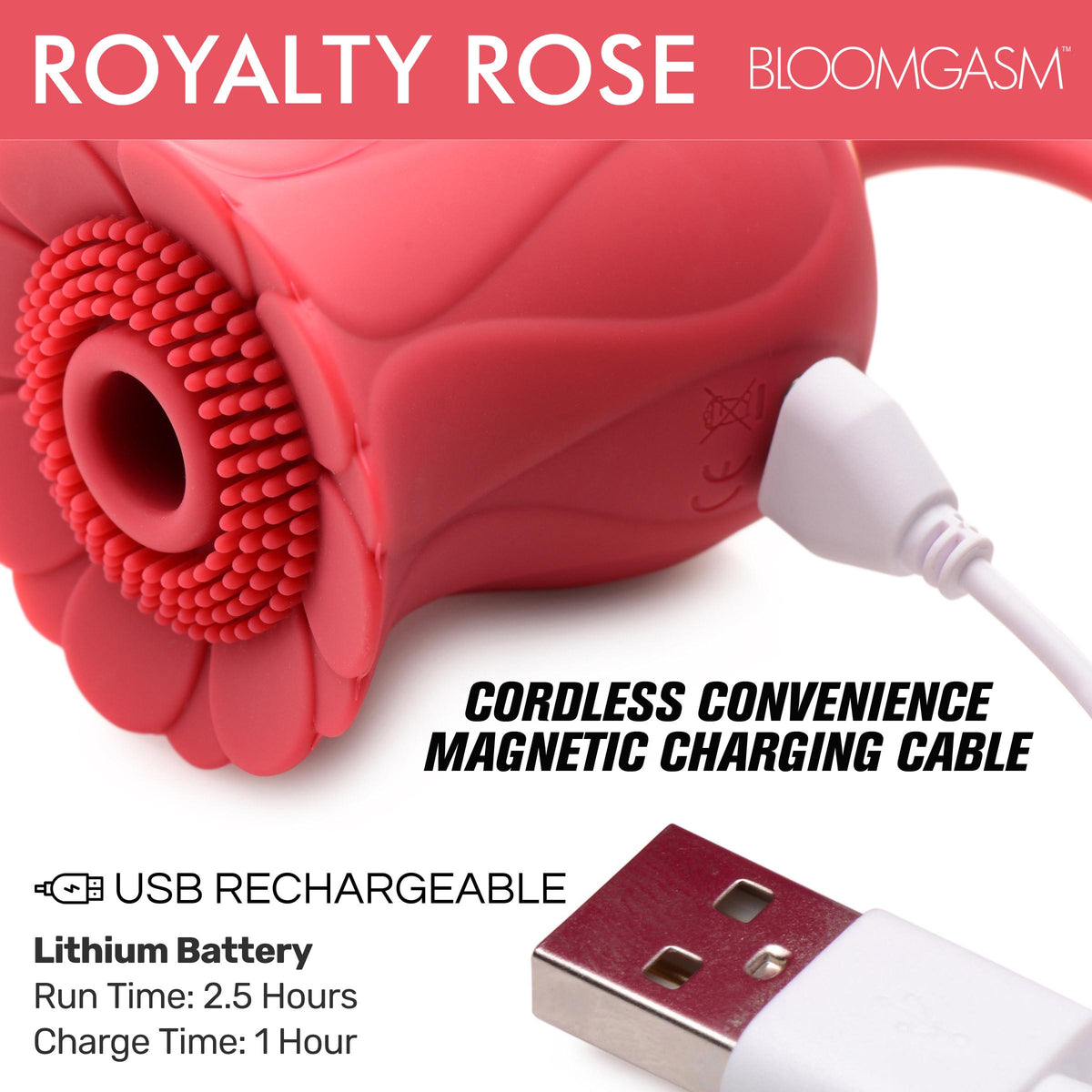 Bloomgasm Royalty Rose Textured Suction Clit Stimulator
