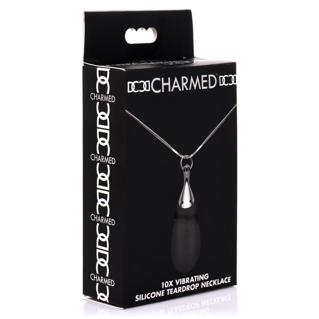 Charmed Vibrating Silicone Teardrop Necklace