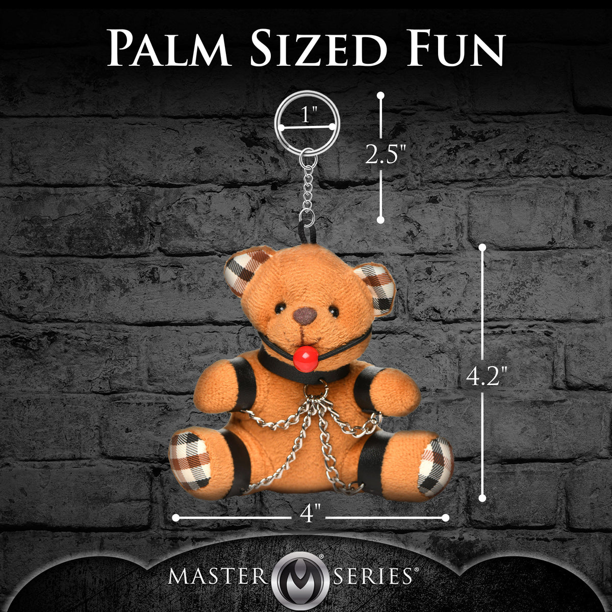 Master Series Teddy Bear Keychain-Gagged