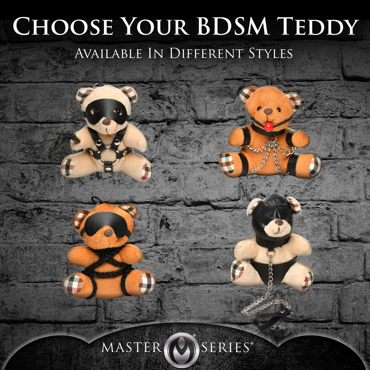 Master Series Teddy Bear Keychain-Hooded