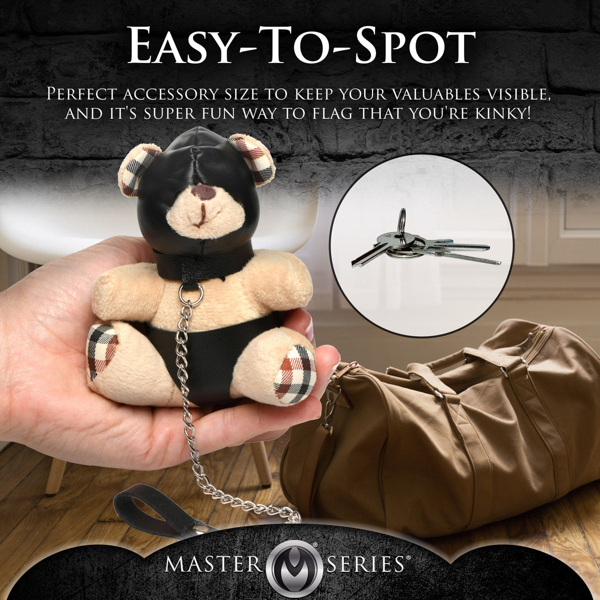 Master Series Teddy Bear Keychain-Hooded