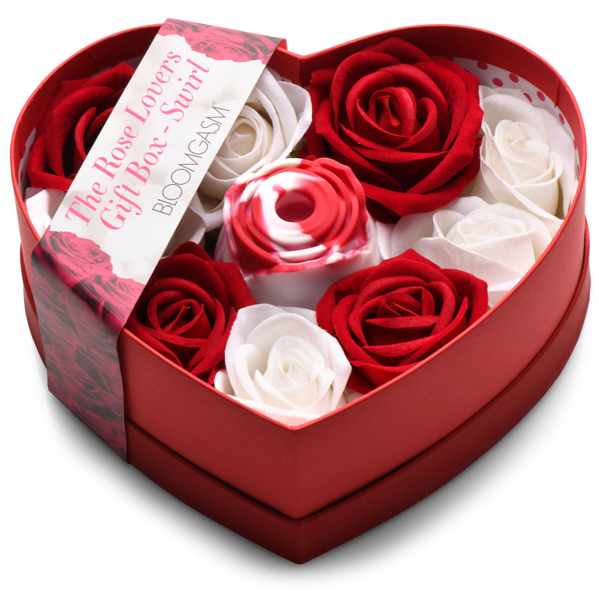 Bloomgasm Sucking Rose Heart Box-Red/White