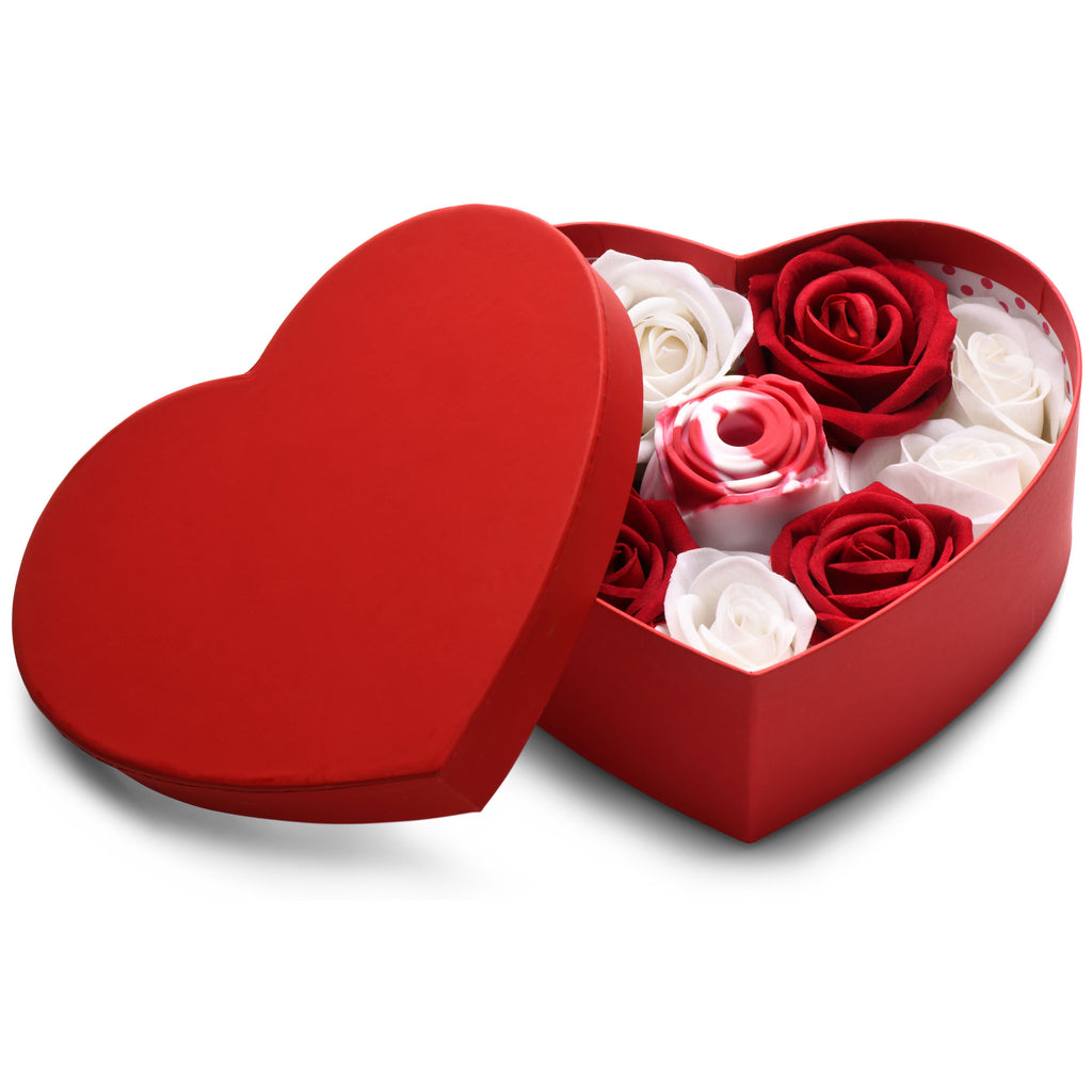 Bloomgasm Sucking Rose Heart Box-Red/White