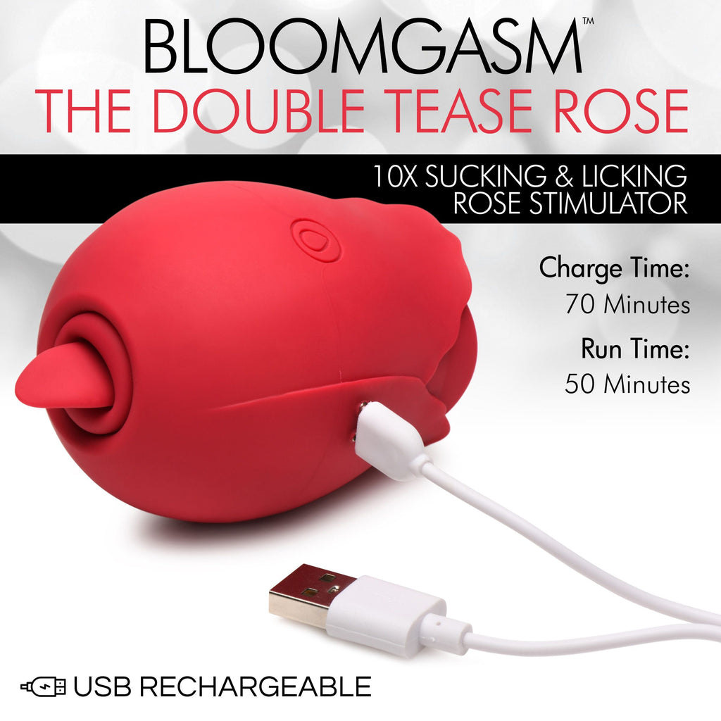 Bloomgasm The Double Tease Rose 10X Suck & Lick