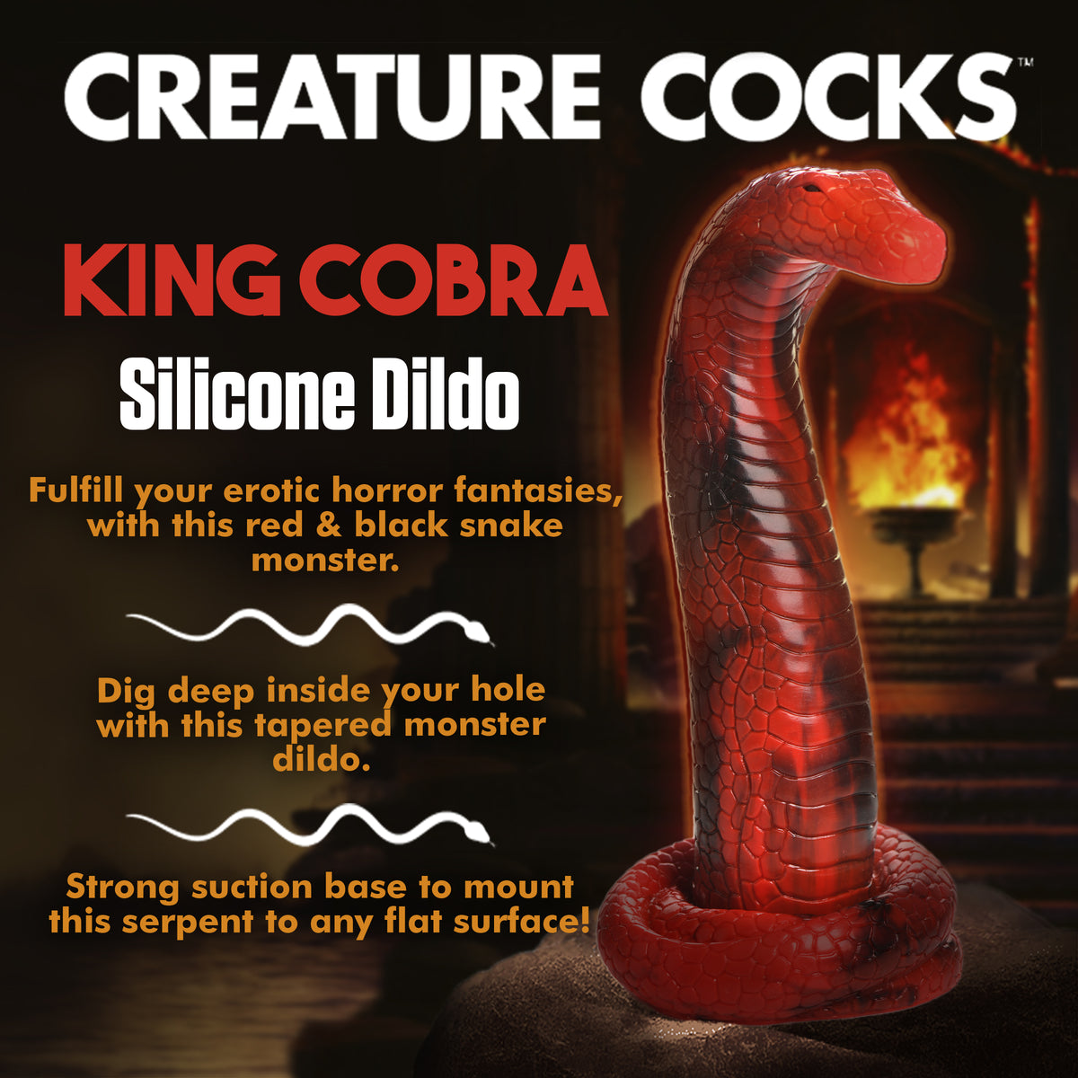 Creature Cocks King Cobra Silicone Dildo 8.5"