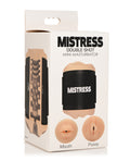 Curve Toys Mistress Double Shot Mini Masturbator Mouth & Pussy - Light