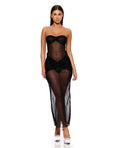 Private Party Glitter Dress w/Thong - Black LG