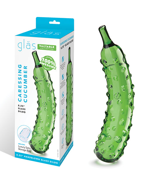 Glas 8.25" Dildo Caressing Cucumber