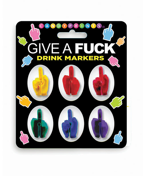 Give A Fuck Drink Markers 6 pc Set - Multi-Color