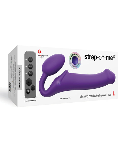 Strap On Me Vibrating Bendable Strapless Strap On Large - Purple