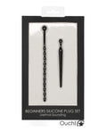 Shots Ouch Urethral Sounding Beginner's Silicone Plug Set - Black