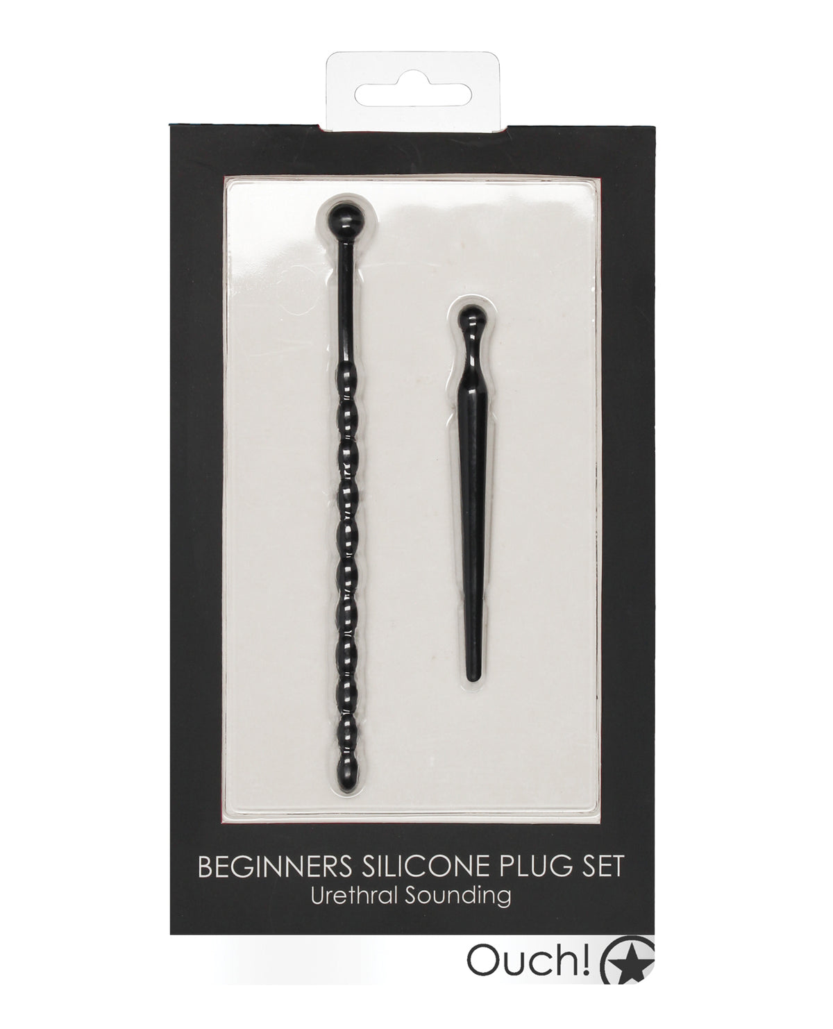 Shots Ouch Urethral Sounding Beginner's Silicone Plug Set - Black