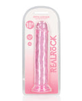 Shots RealRock Realistic Crystal Clear 10" Straight Dildo - Pink