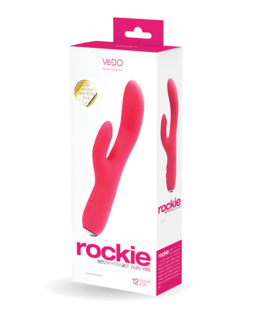 VeDO Rockie Rechargeable Dual Vibe - Foxy Pink
