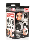 Size Matters 10X Rotating Silicone Nipple Suckers w/4 Attachments - Black