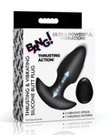 Bang! Thrusting & Vibrating Butt Plug - Black