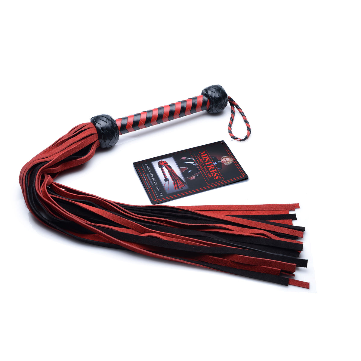 Isabella Sinclaire Black and Red Suede Flogger