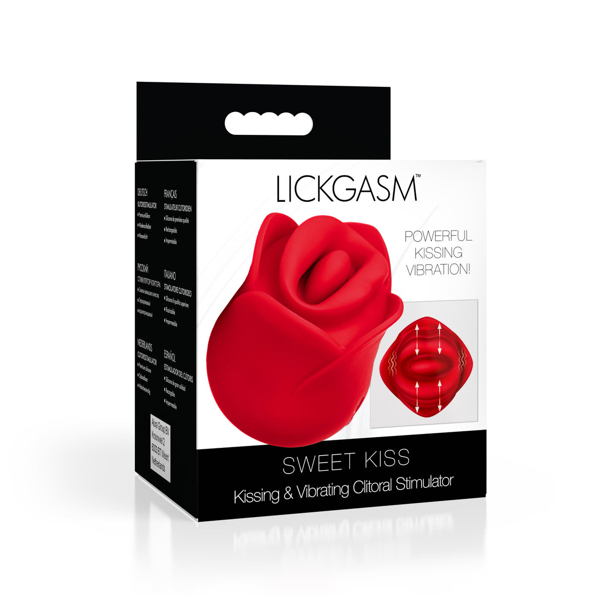 Sweet Kiss Kissing and Vibrating Clitoral Stimulator - Red